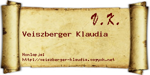 Veiszberger Klaudia névjegykártya